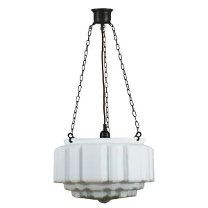 3 Chain Suspension w/14&quot; St Kilda Opal Matt, PAT by null, a Lighting for sale on Style Sourcebook