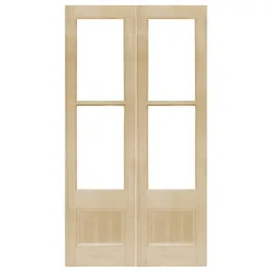 Pair of 62cm Tall Internal Glazed French Doors, Raw by Schots Home Emporium, a Internal Doors for sale on Style Sourcebook