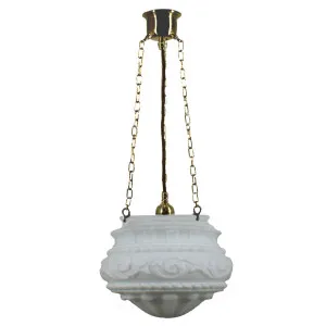 3 Chain Suspension with 12 Premier Opal Matt, Polished Brass by null, a Lighting for sale on Style Sourcebook