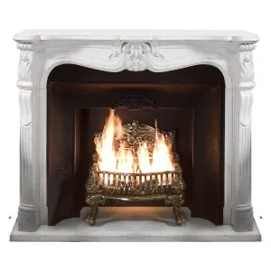 Louis XV Provincial Mantel, White by Schots Home Emporium, a Fireplaces & Accessories for sale on Style Sourcebook