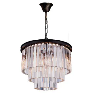 Medium Odeon 3Lt Pendant Light, Bronze by Lighting Inspirations, a Chandeliers for sale on Style Sourcebook