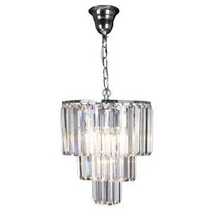 Celestial 3 Tier 4Lt Pendant Light, Chrome by Lighting Inspirations, a Chandeliers for sale on Style Sourcebook