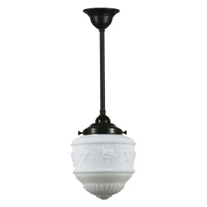 Senator Opal Matt 8&quot; Shade w 3/4&quot; x 1/2m Black Rod Pendant by null, a Lighting for sale on Style Sourcebook