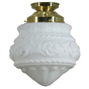 Premier Opal Matt 8&quot; Shade w 4 1/4&quot; Brass Batten Fix Light by null, a Lighting for sale on Style Sourcebook