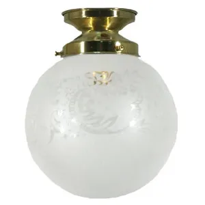 Sheffield 6&quot; Shade w 3 1/4&quot; Brass Batten Fix Light by null, a Lighting for sale on Style Sourcebook