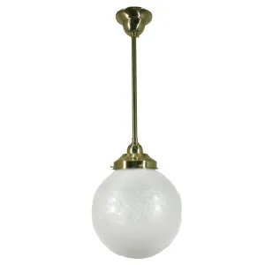 Sheffield 8&quot; Shade w 1/2&quot; x 1/2m Brass Rod Pendant Light by null, a Lighting for sale on Style Sourcebook