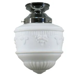 Senator Opal Matt 8&quot; Shade w 4 1/4&quot; Chrome Batten Fix Light by null, a Lighting for sale on Style Sourcebook