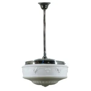Senator Opal Matt 14&quot; Shade w 3/4&quot; x 1/2m Chrome Rod Pendant by null, a Lighting for sale on Style Sourcebook