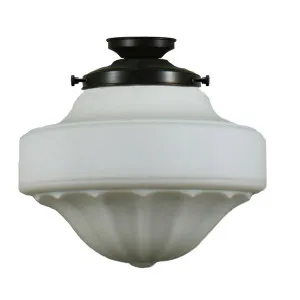 Derby Opal Matt 13&quot; Shade w 6 1/4&quot; Black Batten Fix Light by null, a Lighting for sale on Style Sourcebook