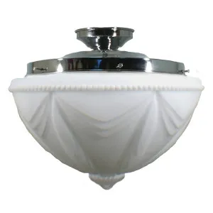 Empire Opal Matt 14&quot; Shade w 12 1/4&quot; Chrome Batten Fix Light by null, a Lighting for sale on Style Sourcebook