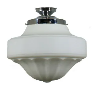 Derby Opal Matt 13&quot; Shade w 6 1/4&quot; Chrome Batten Fix Light by null, a Lighting for sale on Style Sourcebook