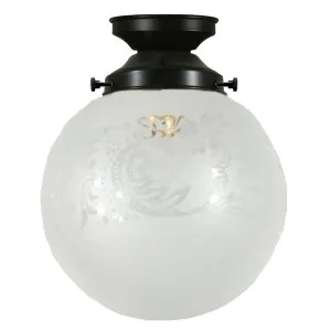 Sheffield 6&quot; Shade w 3 1/4&quot; Black Batten Fix Light by null, a Lighting for sale on Style Sourcebook