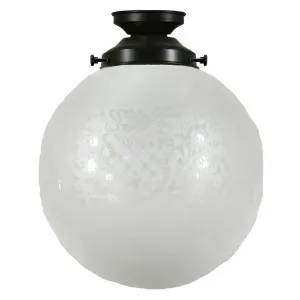 Sheffield 10&quot; Shade w 4 1/4&quot; Black Batten Fix Light by null, a Lighting for sale on Style Sourcebook