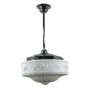 Senator Opal Matt 11&quot; Shade w 1/2&quot; x 1/2m Chrome Rod Pendant by null, a Lighting for sale on Style Sourcebook