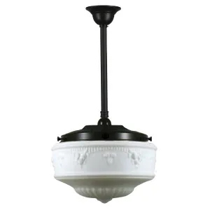 Senator Opal Matt 14&quot; Shade w 3/4&quot; x 1/2m Black Rod Pendant by null, a Lighting for sale on Style Sourcebook