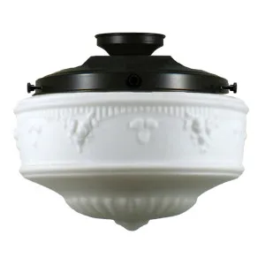 Senator Opal Matt 14&quot; Shade w 12 1/4&quot; Black Batten Fix Light by null, a Lighting for sale on Style Sourcebook