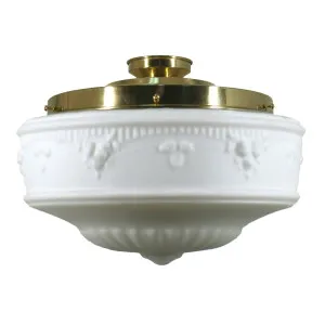 Senator Opal Matt 14&quot; Shade w 12 1/4&quot; Brass Batten Fix Light by null, a Lighting for sale on Style Sourcebook
