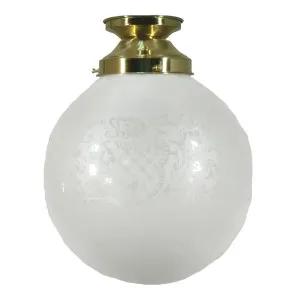 Sheffield 10&quot; Shade w 4 1/4&quot; Brass Batten Fix Light by null, a Lighting for sale on Style Sourcebook