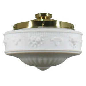 Senator Opal Matt 11&quot; Shade w 8 1/4&quot; Brass Batten Fix Light by null, a Lighting for sale on Style Sourcebook