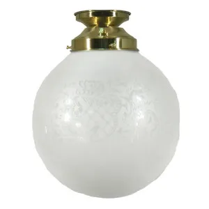 Sheffield 8&quot; Shade w 4 1/4&quot; Brass Batten Fix Light by null, a Lighting for sale on Style Sourcebook