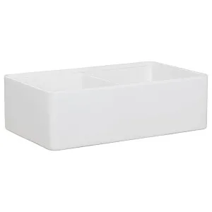 Cornwall Premium 83.5x50.8x25.4cm Double Fireclay Sink, White by Schots Home Emporium, a Kitchen Sinks for sale on Style Sourcebook