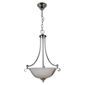 Dallas 3 Light Single Pendant, Chrome by null, a Lighting for sale on Style Sourcebook