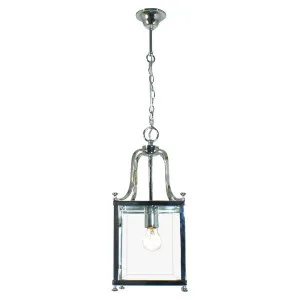 Michigan Small 1 Light Lantern, Chrome by null, a Lighting for sale on Style Sourcebook