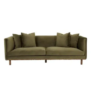 Sidney Fold 3 Seater Sofa - Loden - Dark Walnut by GlobeWest, a Sofas for sale on Style Sourcebook