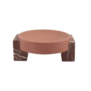 Rufus Hedra Bowl - Rosso Marble - Red Sandstone by GlobeWest, a Decorative Plates & Bowls for sale on Style Sourcebook