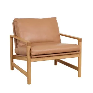 Natadora Troubadour Occasional Chair - Pecan Leather - Light Oak by Natadora, a Chairs for sale on Style Sourcebook