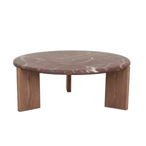 Ray Coffee Table - Matt Rouge Marble - Smoked Ash by GlobeWest, a Coffee Table for sale on Style Sourcebook