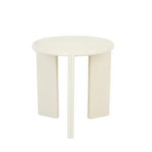 Ray Marble Side Table - Natural Travertine - Shell by GlobeWest, a Side Table for sale on Style Sourcebook