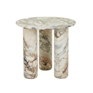 Atlas Orbit Side Table - Natural Ocean Marble by GlobeWest, a Side Table for sale on Style Sourcebook