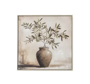 Olive Branch in a Vase Wall Art 80cm x 80cm by Luxe Mirrors, a Artwork & Wall Decor for sale on Style Sourcebook