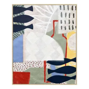 Medit. Collage Box Framed Canvas in 82 x 102cm by OZ Design, a Painted Canvases for sale on Style Sourcebook