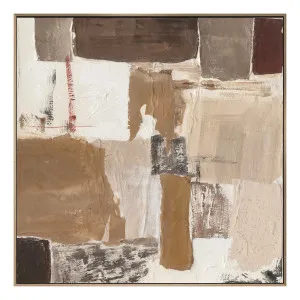 Rustic Grid Box Framed Canvas in 120 x 120cm by OZ Design, a Painted Canvases for sale on Style Sourcebook