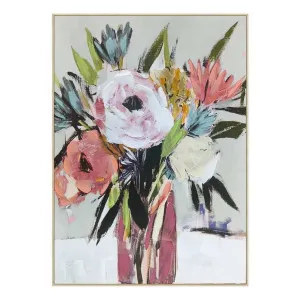 Spring Blooms Box Framed Canvas in 102 x 142cm by OZ Design, a Painted Canvases for sale on Style Sourcebook