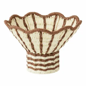 Bastia Centrepiece 36x26cm in White / Brown by OZ Design, a Statues & Ornaments for sale on Style Sourcebook
