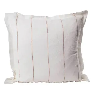 Carter Feather Fill Cushion 50x50cm in Off White / Nutmeg by OZ Design, a Cushions, Decorative Pillows for sale on Style Sourcebook