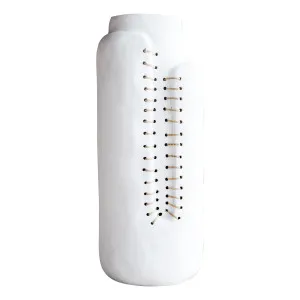 Threaded Vase 18x46cm in White by OZ Design, a Vases & Jars for sale on Style Sourcebook