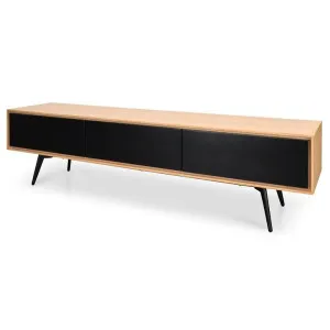 Ex Display - Liam 180cm TV Unit With Black Drawers - Natural by Interior Secrets - AfterPay Available by Interior Secrets, a Entertainment Units & TV Stands for sale on Style Sourcebook