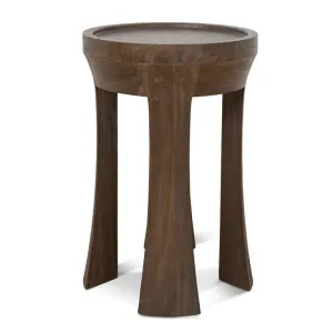 Ex Display - Frodo 34.5cm Round Side Table - Walnut by Interior Secrets - AfterPay Available by Interior Secrets, a Side Table for sale on Style Sourcebook