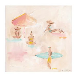 Beach Scene With Umbrella , By Cass Deller by Gioia Wall Art, a Prints for sale on Style Sourcebook