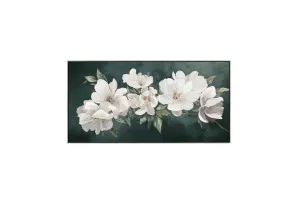 Laura White Flower Wall Art 50cm x 150cm by Luxe Mirrors, a Artwork & Wall Decor for sale on Style Sourcebook