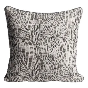 Hana Feather Fill Cushion 50x50cm in Midnight / Off White by OZ Design, a Cushions, Decorative Pillows for sale on Style Sourcebook