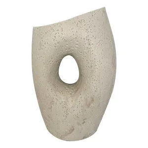 Dillon Circle Vase 26x41cm in Travertine Look by OZ Design, a Vases & Jars for sale on Style Sourcebook