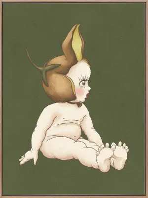 Boronia Baby II Green Canvas Art Print by Urban Road, a Prints for sale on Style Sourcebook
