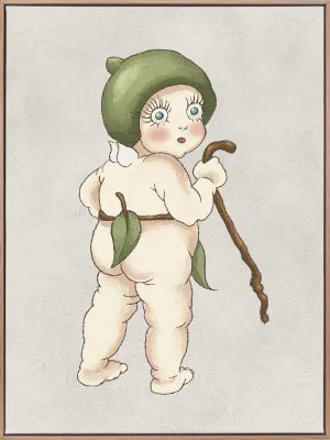 Gumnut Baby II Grey Canvas Art Print by Urban Road, a Prints for sale on Style Sourcebook