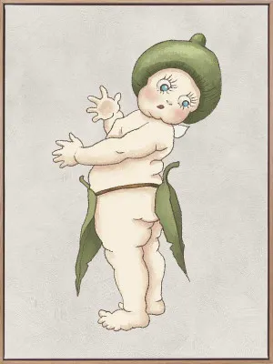 Gumnut Baby III Grey Canvas Art Print by Urban Road, a Prints for sale on Style Sourcebook