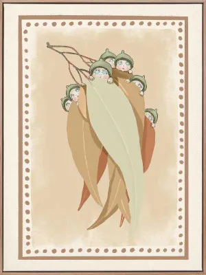 Snugglepot, Cuddlepie & Friends Neutral Canvas Art Print by Urban Road, a Prints for sale on Style Sourcebook